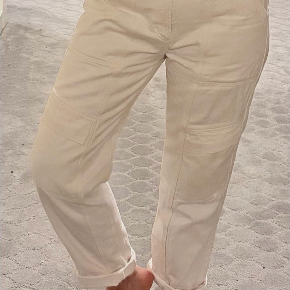 Agolde Women's White Cargo Jeans